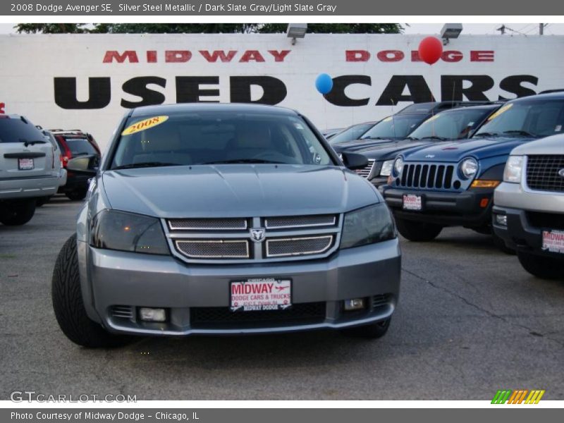 Silver Steel Metallic / Dark Slate Gray/Light Slate Gray 2008 Dodge Avenger SE