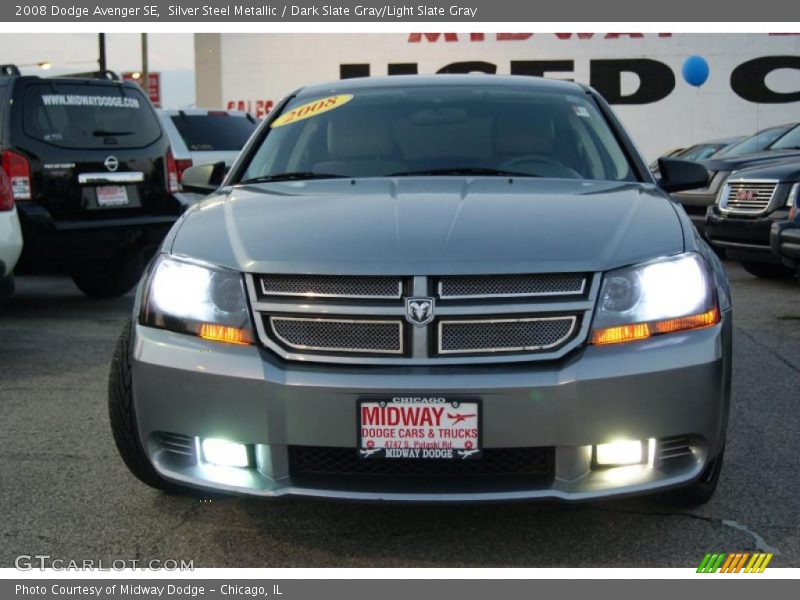Silver Steel Metallic / Dark Slate Gray/Light Slate Gray 2008 Dodge Avenger SE