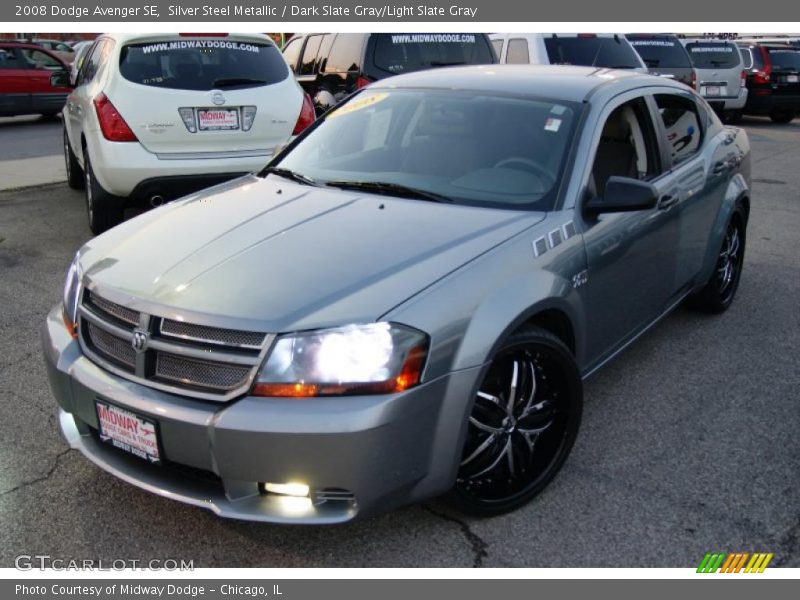 Silver Steel Metallic / Dark Slate Gray/Light Slate Gray 2008 Dodge Avenger SE