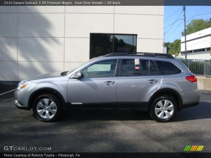 Steel Silver Metallic / Off Black 2010 Subaru Outback 3.6R Premium Wagon