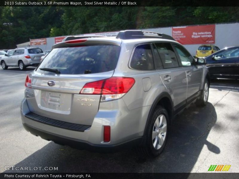 Steel Silver Metallic / Off Black 2010 Subaru Outback 3.6R Premium Wagon