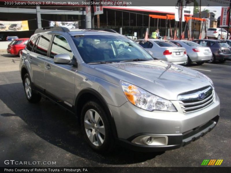 Steel Silver Metallic / Off Black 2010 Subaru Outback 3.6R Premium Wagon