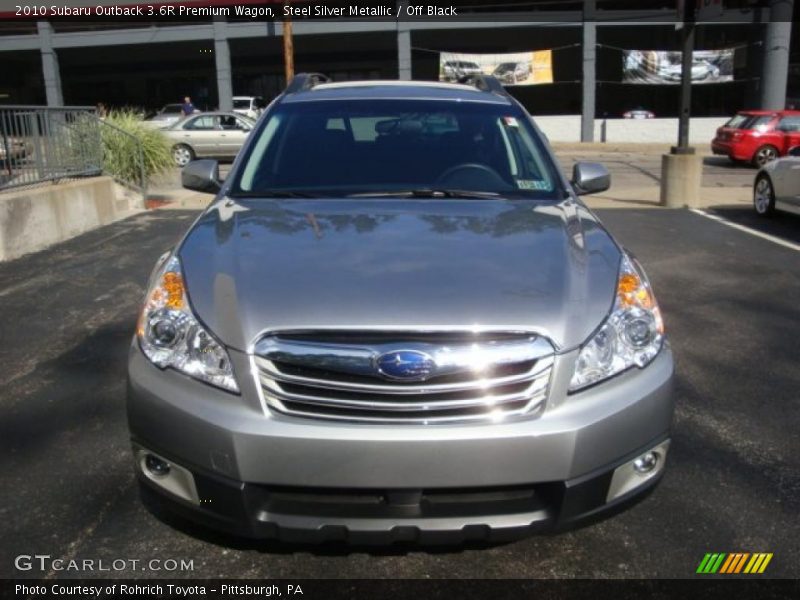 Steel Silver Metallic / Off Black 2010 Subaru Outback 3.6R Premium Wagon