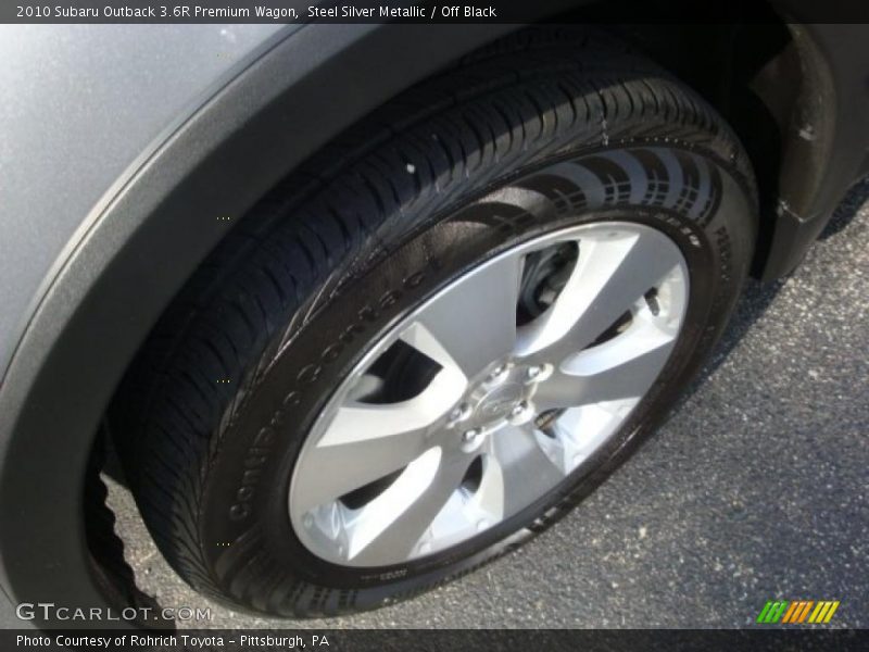Steel Silver Metallic / Off Black 2010 Subaru Outback 3.6R Premium Wagon