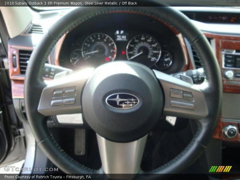Steel Silver Metallic / Off Black 2010 Subaru Outback 3.6R Premium Wagon