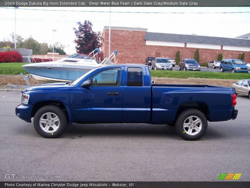 Deep Water Blue Pearl / Dark Slate Gray/Medium Slate Gray 2009 Dodge Dakota Big Horn Extended Cab