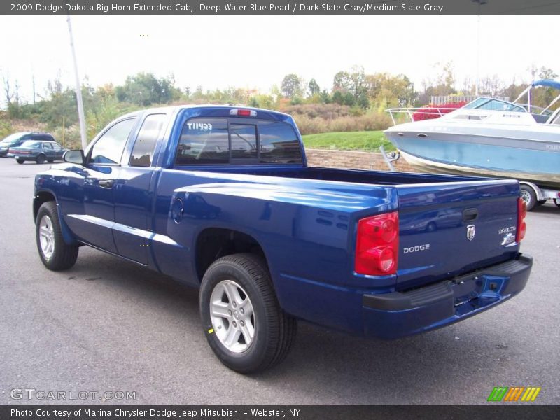Deep Water Blue Pearl / Dark Slate Gray/Medium Slate Gray 2009 Dodge Dakota Big Horn Extended Cab