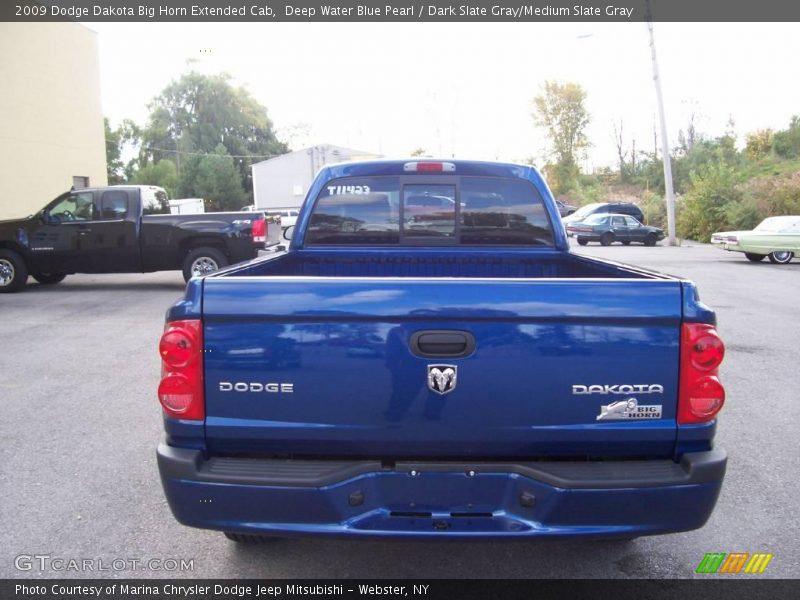 Deep Water Blue Pearl / Dark Slate Gray/Medium Slate Gray 2009 Dodge Dakota Big Horn Extended Cab