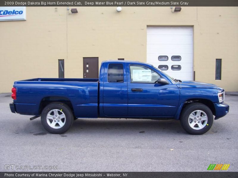 Deep Water Blue Pearl / Dark Slate Gray/Medium Slate Gray 2009 Dodge Dakota Big Horn Extended Cab