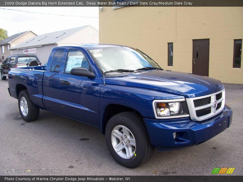 Deep Water Blue Pearl / Dark Slate Gray/Medium Slate Gray 2009 Dodge Dakota Big Horn Extended Cab