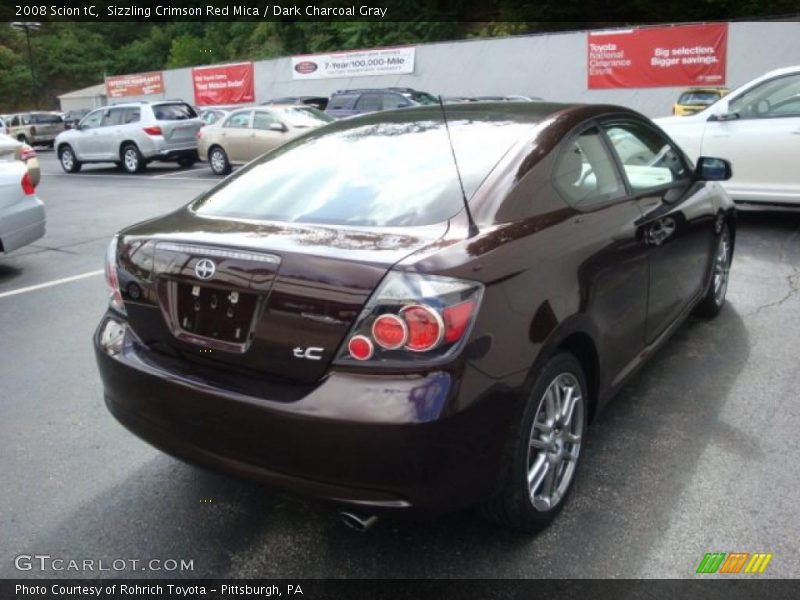 Sizzling Crimson Red Mica / Dark Charcoal Gray 2008 Scion tC