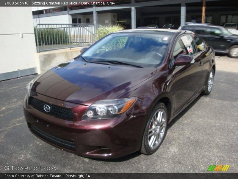 Sizzling Crimson Red Mica / Dark Charcoal Gray 2008 Scion tC