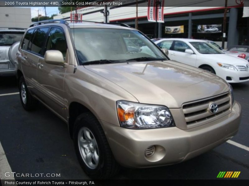 Sonora Gold Metallic / Ivory Beige 2006 Toyota Highlander 4WD