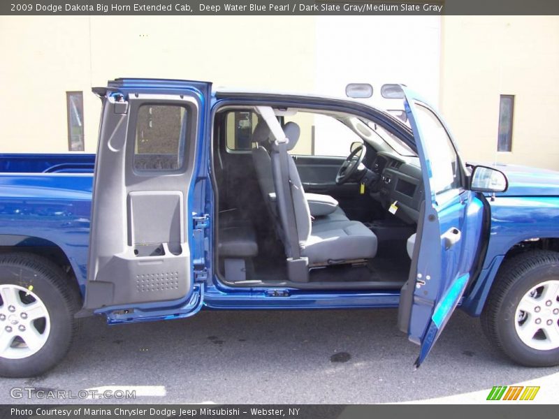 Deep Water Blue Pearl / Dark Slate Gray/Medium Slate Gray 2009 Dodge Dakota Big Horn Extended Cab