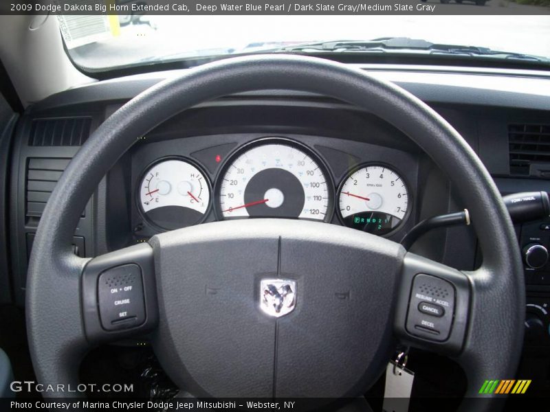 Deep Water Blue Pearl / Dark Slate Gray/Medium Slate Gray 2009 Dodge Dakota Big Horn Extended Cab