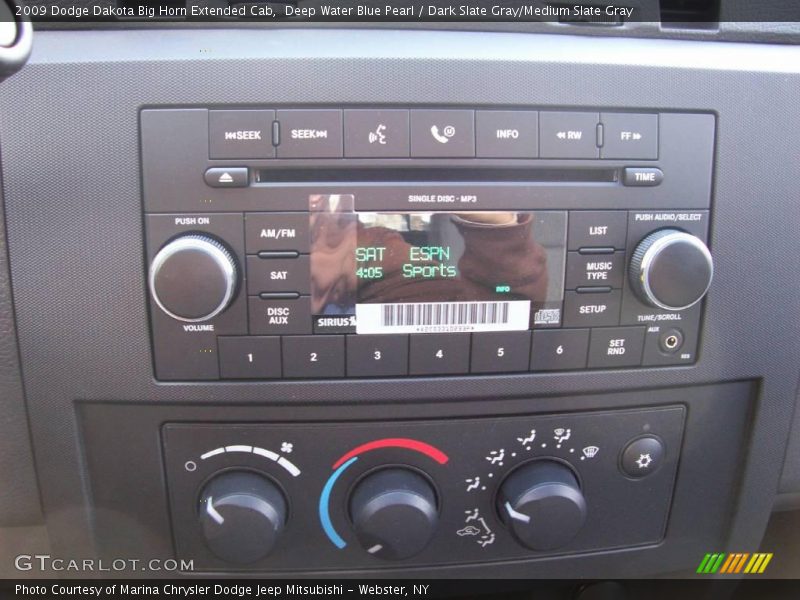 Deep Water Blue Pearl / Dark Slate Gray/Medium Slate Gray 2009 Dodge Dakota Big Horn Extended Cab