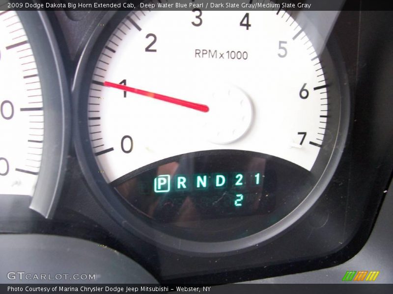 Deep Water Blue Pearl / Dark Slate Gray/Medium Slate Gray 2009 Dodge Dakota Big Horn Extended Cab