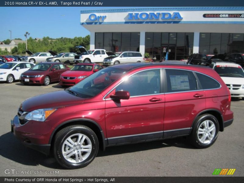 Tango Red Pearl / Gray 2010 Honda CR-V EX-L AWD