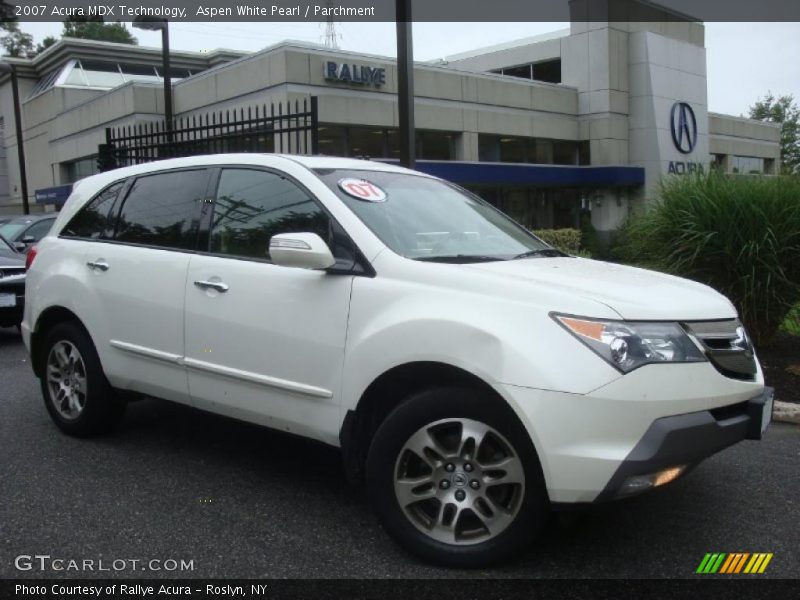 Aspen White Pearl / Parchment 2007 Acura MDX Technology