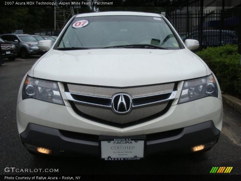Aspen White Pearl / Parchment 2007 Acura MDX Technology