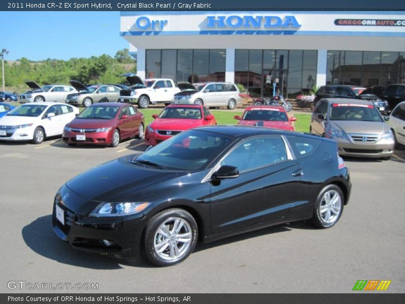 Crystal Black Pearl / Gray Fabric 2011 Honda CR-Z EX Sport Hybrid