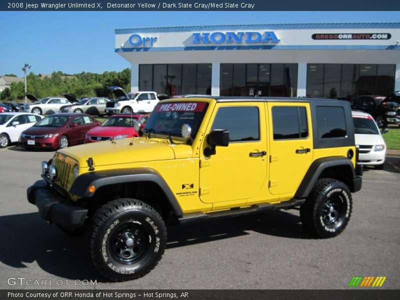 Detonator Yellow / Dark Slate Gray/Med Slate Gray 2008 Jeep Wrangler Unlimited X