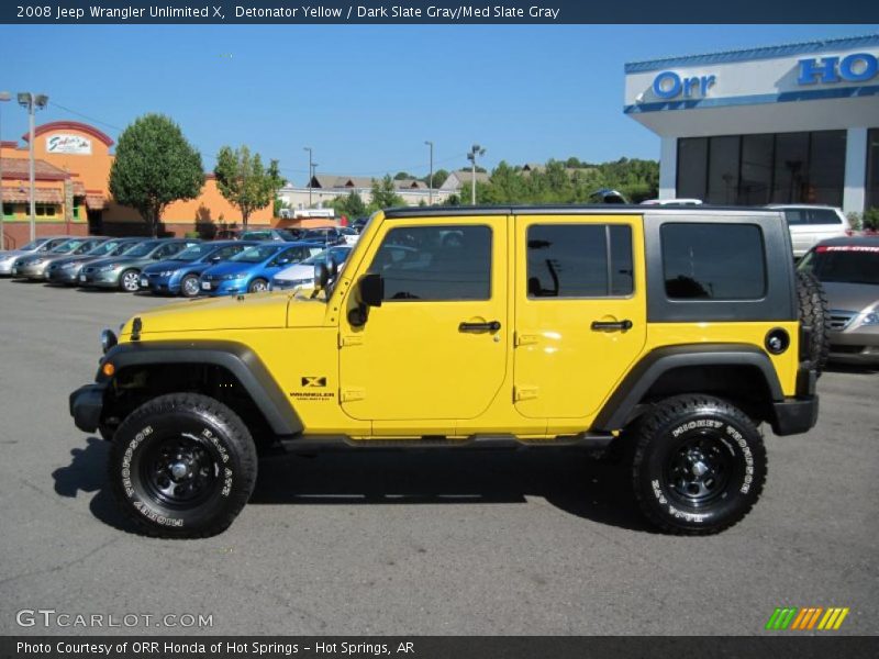 Detonator Yellow / Dark Slate Gray/Med Slate Gray 2008 Jeep Wrangler Unlimited X