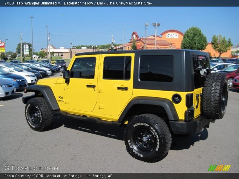 Detonator Yellow / Dark Slate Gray/Med Slate Gray 2008 Jeep Wrangler Unlimited X