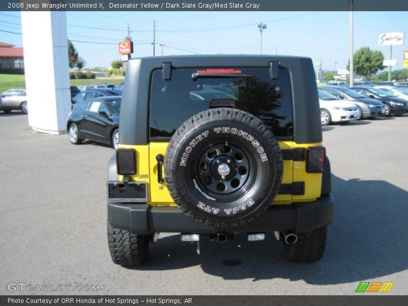 Detonator Yellow / Dark Slate Gray/Med Slate Gray 2008 Jeep Wrangler Unlimited X