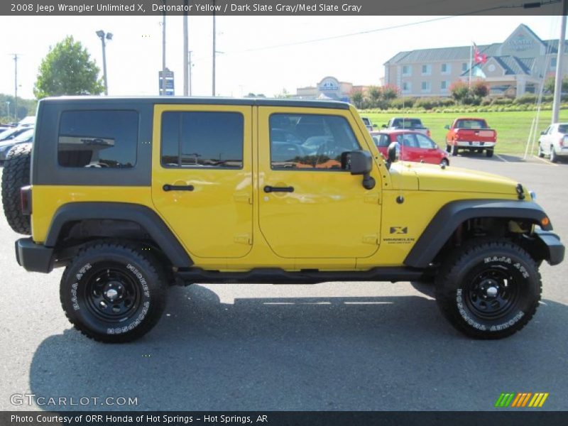 Detonator Yellow / Dark Slate Gray/Med Slate Gray 2008 Jeep Wrangler Unlimited X