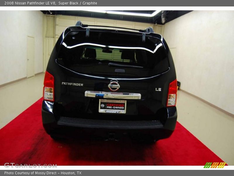 Super Black / Graphite 2008 Nissan Pathfinder LE V8