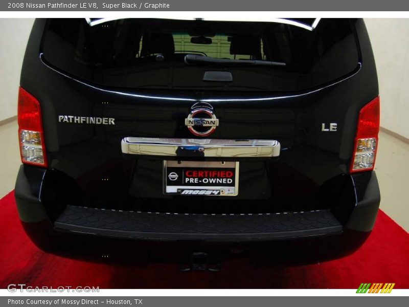 Super Black / Graphite 2008 Nissan Pathfinder LE V8