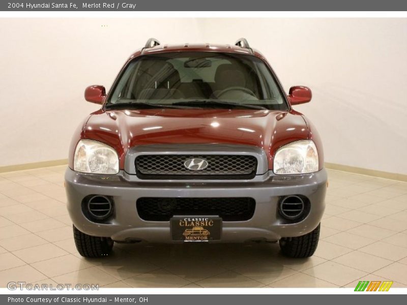 Merlot Red / Gray 2004 Hyundai Santa Fe