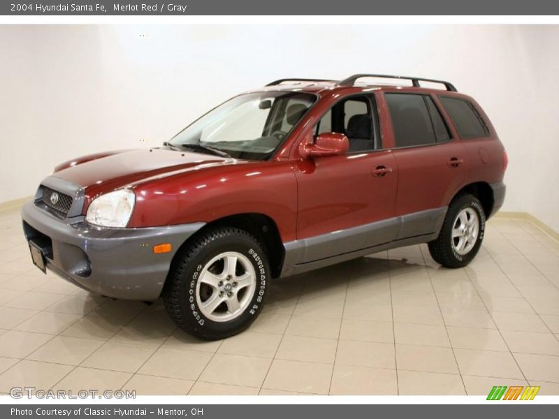 Merlot Red / Gray 2004 Hyundai Santa Fe