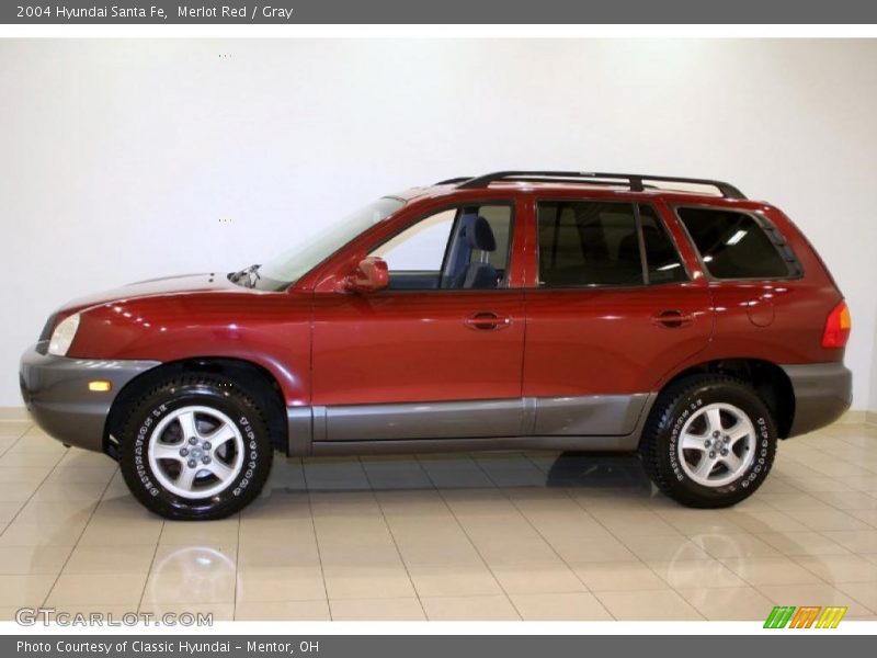 Merlot Red / Gray 2004 Hyundai Santa Fe