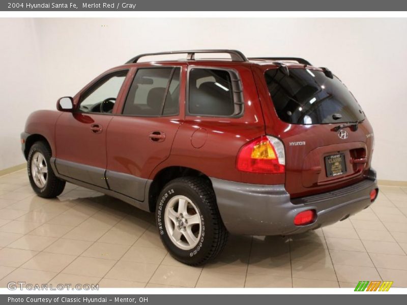 Merlot Red / Gray 2004 Hyundai Santa Fe