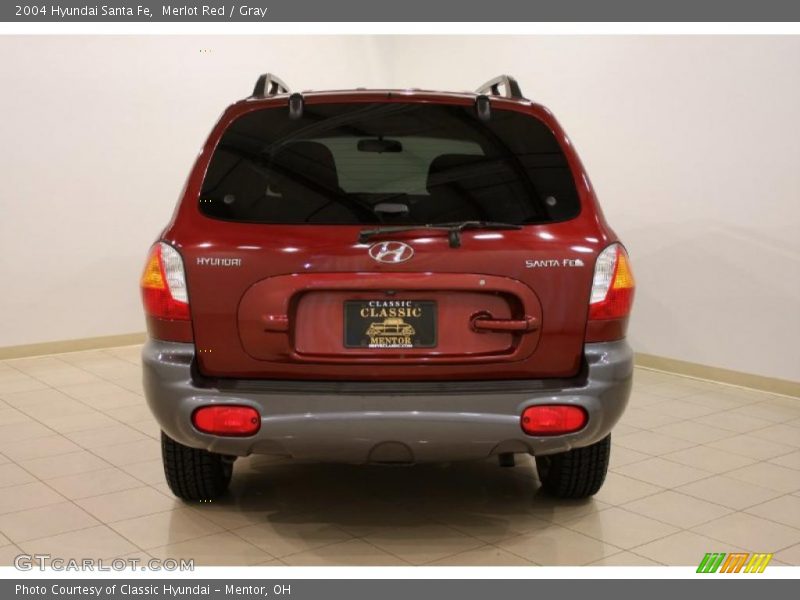 Merlot Red / Gray 2004 Hyundai Santa Fe