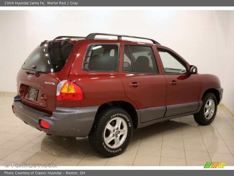 Merlot Red / Gray 2004 Hyundai Santa Fe