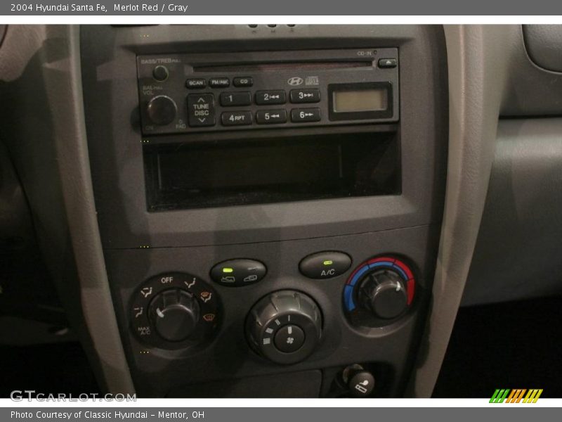 Merlot Red / Gray 2004 Hyundai Santa Fe
