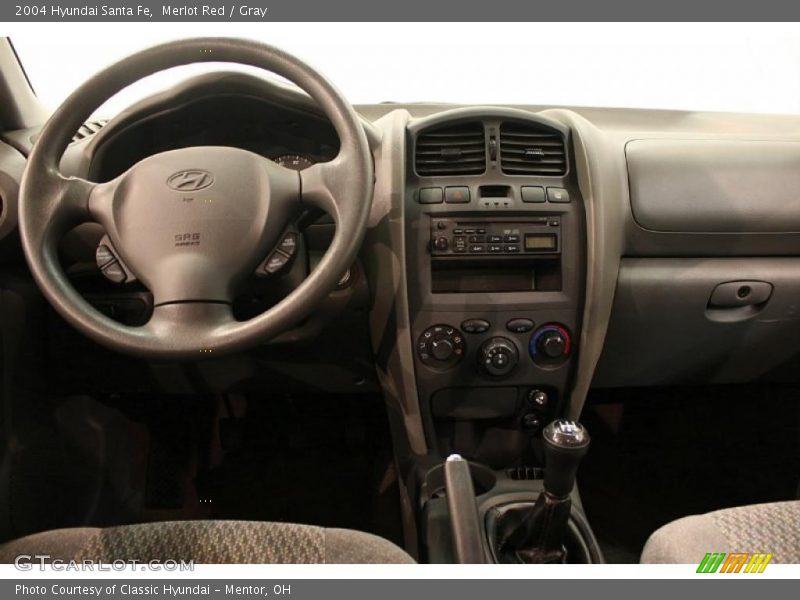 Merlot Red / Gray 2004 Hyundai Santa Fe