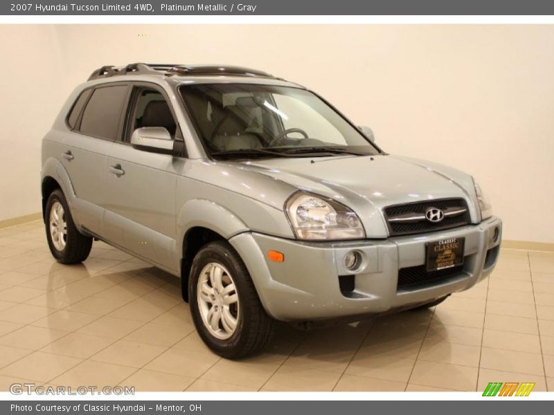 Platinum Metallic / Gray 2007 Hyundai Tucson Limited 4WD