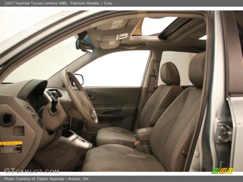 Platinum Metallic / Gray 2007 Hyundai Tucson Limited 4WD