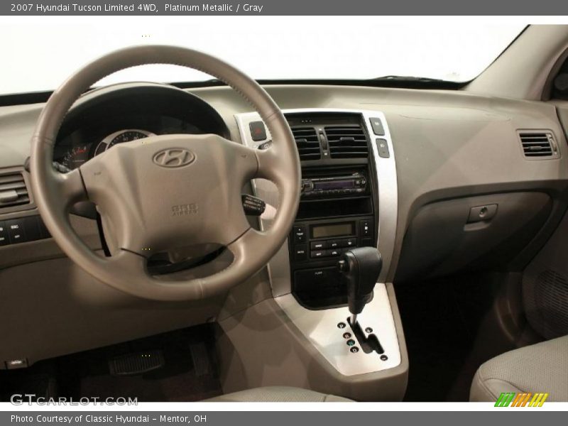Platinum Metallic / Gray 2007 Hyundai Tucson Limited 4WD