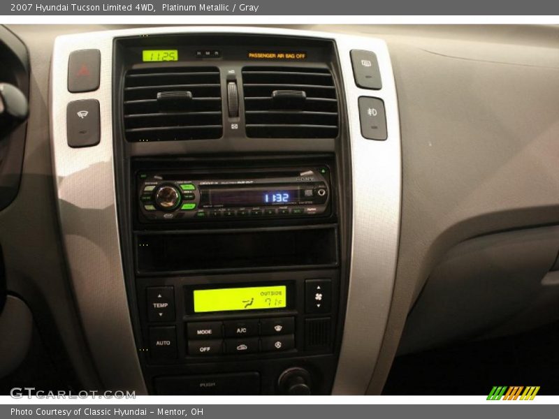 Platinum Metallic / Gray 2007 Hyundai Tucson Limited 4WD
