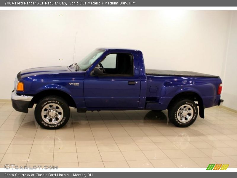 Sonic Blue Metallic / Medium Dark Flint 2004 Ford Ranger XLT Regular Cab