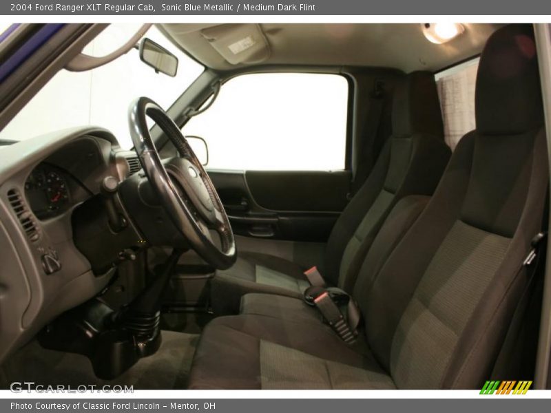 Sonic Blue Metallic / Medium Dark Flint 2004 Ford Ranger XLT Regular Cab