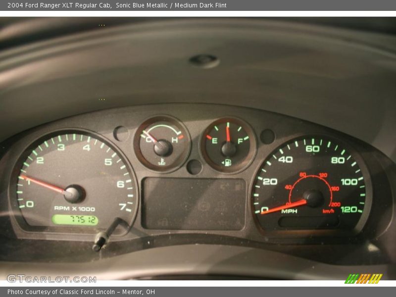 Sonic Blue Metallic / Medium Dark Flint 2004 Ford Ranger XLT Regular Cab