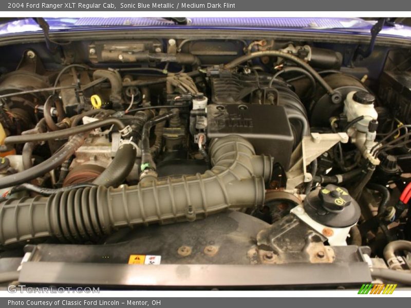 Sonic Blue Metallic / Medium Dark Flint 2004 Ford Ranger XLT Regular Cab