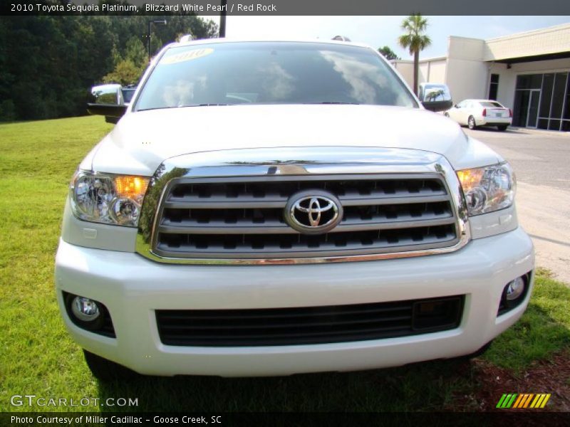 Blizzard White Pearl / Red Rock 2010 Toyota Sequoia Platinum
