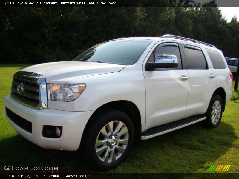 Blizzard White Pearl / Red Rock 2010 Toyota Sequoia Platinum